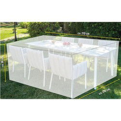 Kinzo Tuinset hoes - 210x210x90 cm - tuinmeubel opberghoes - groen - Loungesethoes