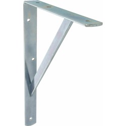 AMIG Plankdrager/planksteun van metaal - gelakt zilver - H600 x B375 mm - Tot 150 kg - Plankdragers