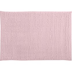 MSV Badkamerkleed/badmat tapijtje voor op de vloer - lichtroze - 40 x 60 cm - Microvezel - Badmatjes