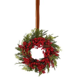 House of Seasons Kerstkrans - Ø56 cm - Rood