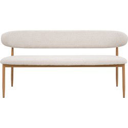 Eetkamerbank Alexia Beige/Naturel 160cm - Giga Meubel