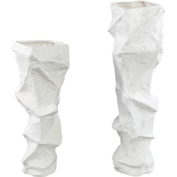PTMD Vaas Kellie - 15x15x48 cm - Keramiek - Wit