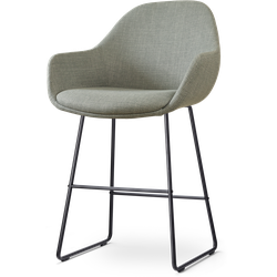 Nino-Mae barkruk groen - zwart onderstel - 65 cm