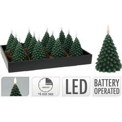 Ledkaars kerstboom 11 cm d groe kerstversiering