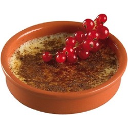 Creme brulee schaaltjes - 4x - terracotta - D13,5 cm cm x H3 cm - tapas schaaltjes - Serveerschalen