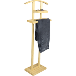 MISOU Dressboy - Kledingstandaard - Kledinghouder - Kledingbutler - Kledingrek -  Hout - 114 cm - Bamboe