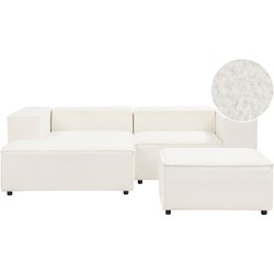 Beliani APRICA - Modulaire Sofa-Wit-Bouclé