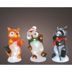 LED dieren l13b15h24 cm koel wit a3 kerstverlichting
