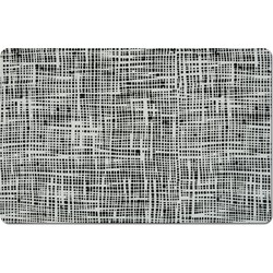 Zeller placemats abstract - 1x - zwart - 44 x 29 cm - kunststof - Placemats