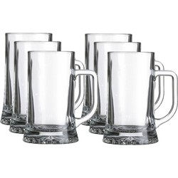 Bierglazen/Bierpullen Maxim - 6x stuks - 520 ml - Bierfeest - Bierglazen