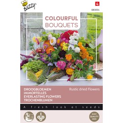 Colourful Bouquets, Rustic dried flowers (droogbloem 1) - Buzzy