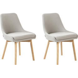 Beliani MELFORT - Eetkamerstoel-Grijs-Polyester