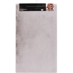 Tapijtenloods Heaven Vacht - Badmat Fluffy - Hoogpolig - Soft Touch Effen - Zilver Grijs- 40x60 CM