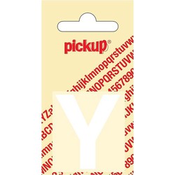 Plakletter Helvetica 40 mm Sticker witte letter y - Pickup