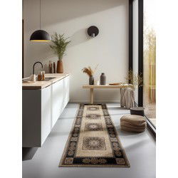 Loper Klassiek Herat Vloerkleed - Creme / Melange  80x240 cm - 80x240 cm