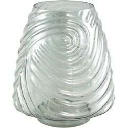 PTMD Silli Vaas - 21,5 x 21,5 x 23,5 cm  - Glas - Groen