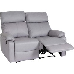 Cosmo Casa  2 - zits bioscoopstoel - Relaxstoel- TV - stoel - Sofa- Armleuning- Verstelbare functie - Geen doorzakvering - Stof/textiel - Lichtgrijs