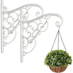 Prosperplast Bloempothanger - 3x - kunststof - wit - 20 x 23 cm - Plantenbakken