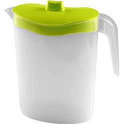 Waterkan/sapkan met deksel in groen - 1,5L - kunststof - Schenkkannen