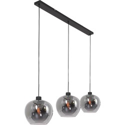 Steinhauer hanglamp Lotus - zwart - metaal - 1898ZW