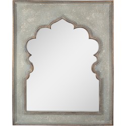 Clayre & Eef Spiegel  80x4x100 cm Groen Hout Glas Rechthoek Wandspiegel