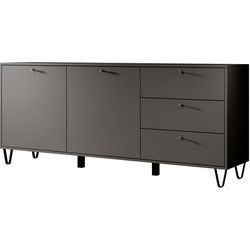 Meubella - Dressoir Apula - Antraciet - 183 cm