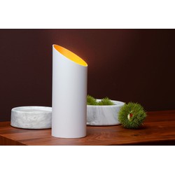 Elegant wit moderne cilindervormige tafellamp 9,6 cm E27