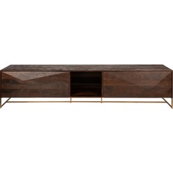 PTMD Onyx TV Cabinet Brown/Gold