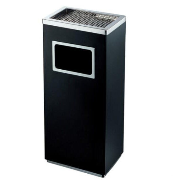 Decopatent® Staande Asbak met RVS Afvalbak - Asbak Voor Buiten - Vloerasbak - Buitenasbak Groot - Rookpaal - Asbakken - 30x24x62 - 