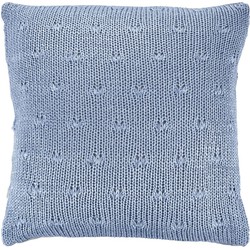 Dutch Decor ERICA - Sierkussen gebreid 45x45 cm - blauw - denim - pasteltint - Dutch Decor