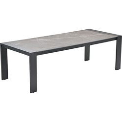 Austin tafel - 240x100 cm - carbon black - Centostone sicilian grey