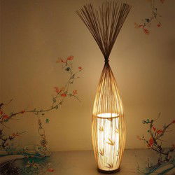 Fine Asianliving Bamboe Vloerlamp Handgevlochten - Demi
