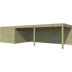 Woodlands blokhut QB groen geïmpregneerd, 900 x 300 cm