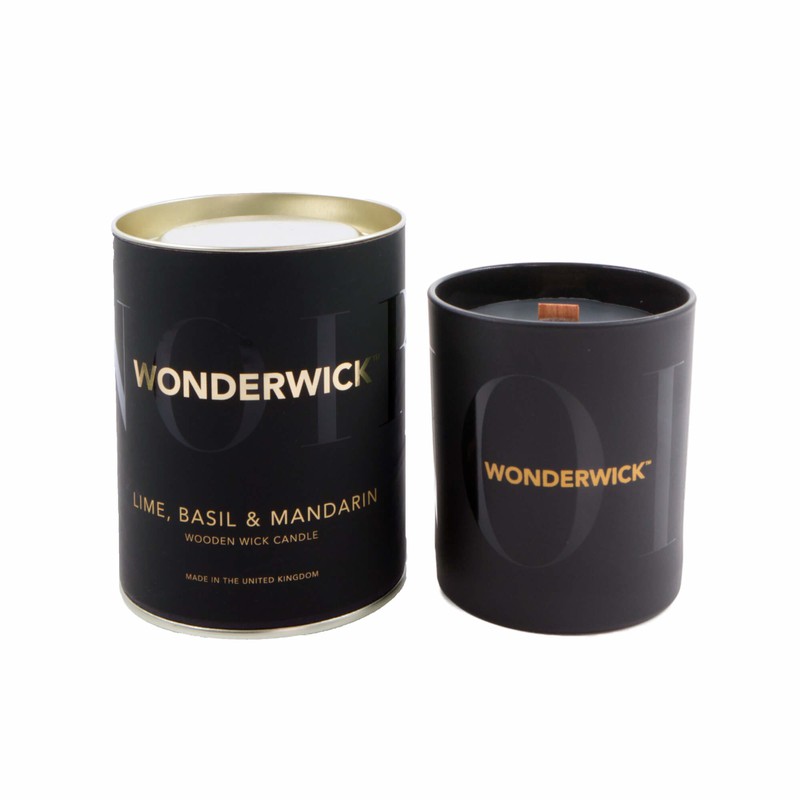 Wonderwick Lime, Basil & Mandarin Noir geurkaars - 