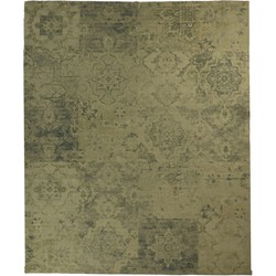 HSM Collection-Vloerkleed Patchwork -120x180-Groen/Geel-Polyester