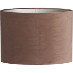 Light & Living - kap - Velours - bruin - textiel - E27 - 3545774