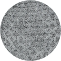 Sofia Modern Grijs Rond vloerkleed - - 160 X 160 CM