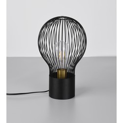 Industriële Tafellamp  Dave - Metaal - Zwart
