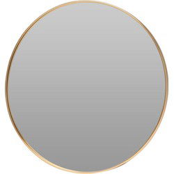 Home & Styling Wandspiegel Golden Circle - frame goud - D40 cm - Spiegels