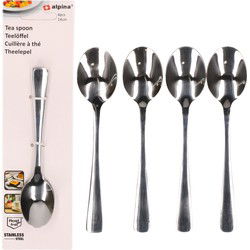 Alpina Theelepeltjes/koffielepeltjes - set van 12x - 14 cm - Theelepels