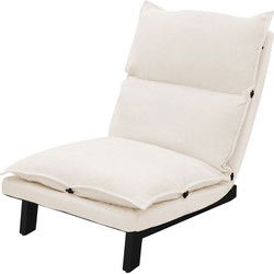 Vloerstoel Beige Vloerstoel gestoffeerd met verstelbare rugleuning Linnen bekleding Robuust stalen frame ML design