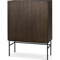 Halifax houten opbergkast bruin - 140 x 100 cm