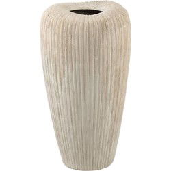 PTMD Bloempot Zinet - 15x15x30 cm - Keramiek - Taupe