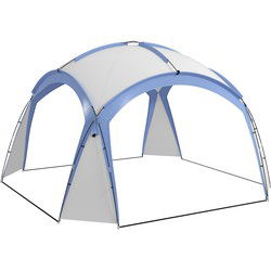 4goodz Outsunny Event Shelter 3,5x3,5m Paviljoen Winterbestendig - Partytent Blauw