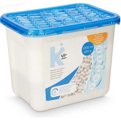 Vochtvanger 1000ml - opneem korrels - Tegen schimmel/condens/geur - kelder/garage/huis/kasten - Vochtopnemers
