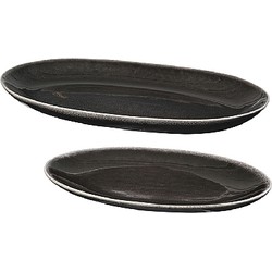 Broste Copenhagen - Nordic Coal Plate oval s/2