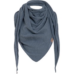 Knit Factory Iris Omslagdoek - Jeans - 190x85 cm