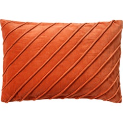 Dutch Decor PACO - Kussenhoes velvet 40x60 cm Potters Clay - oranje - Dutch Decor