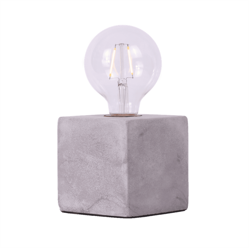 Tafellamp Sweden vierkant 10 x 10 cm cement - 