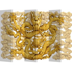 Fine Asianliving Kamerscherm Scheidingswand B240xH180cm 6 Panelen Draak